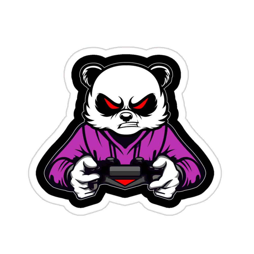 Angry Panda Gamer Sticker
