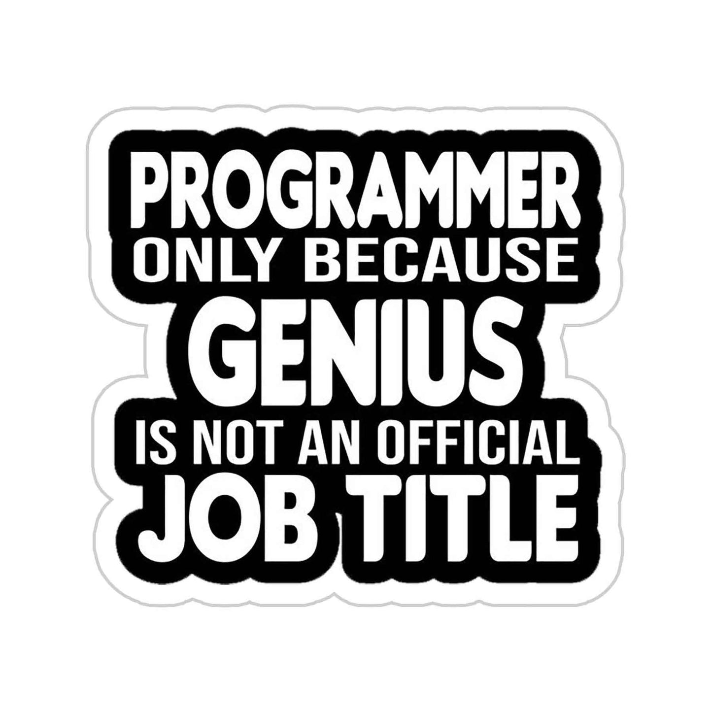 Genius Programmer Sticker