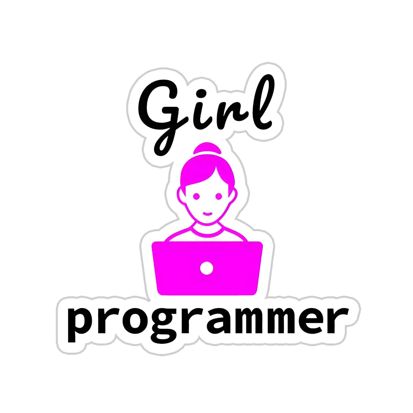 Girl Programmer Sticker