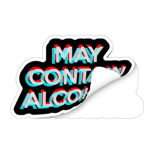 May Contain Alcohol Sticker