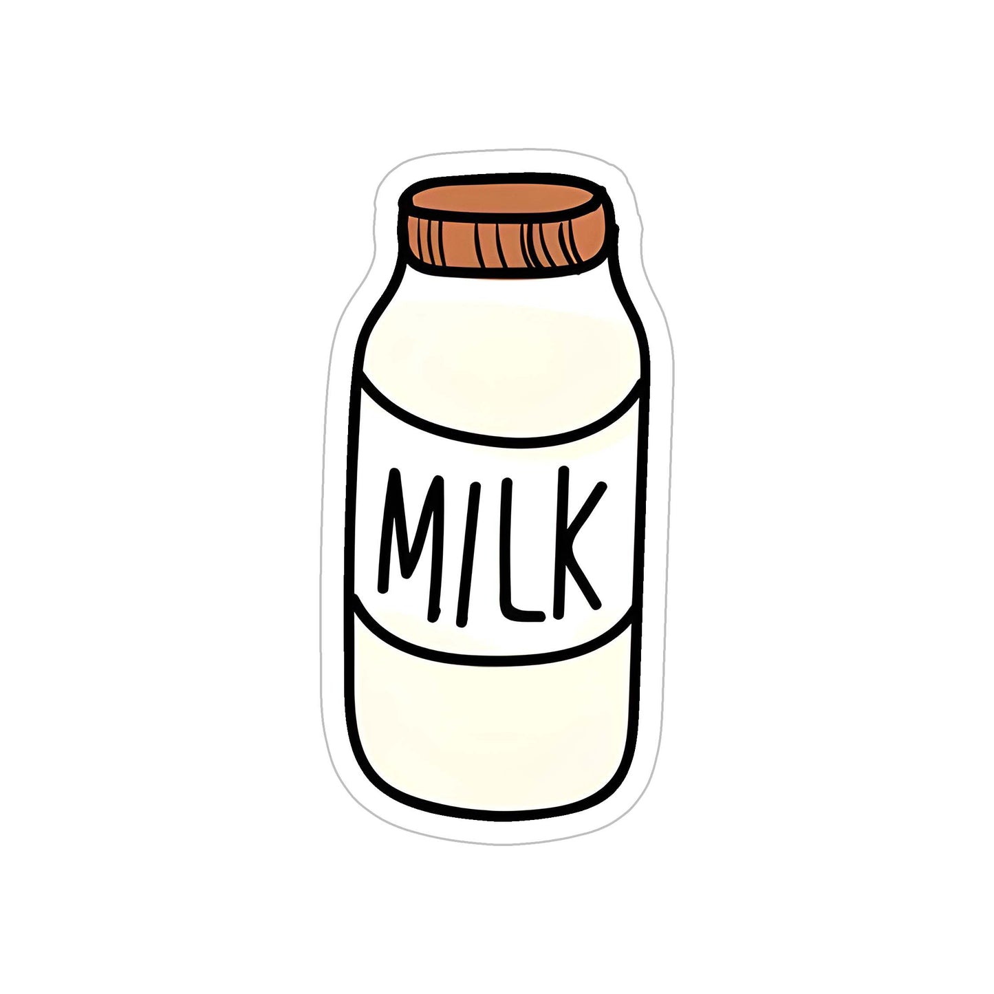 Milk Bottle Sticker