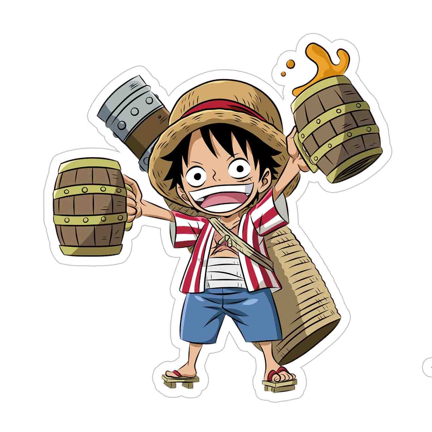 Party Mode Luffy Sticker