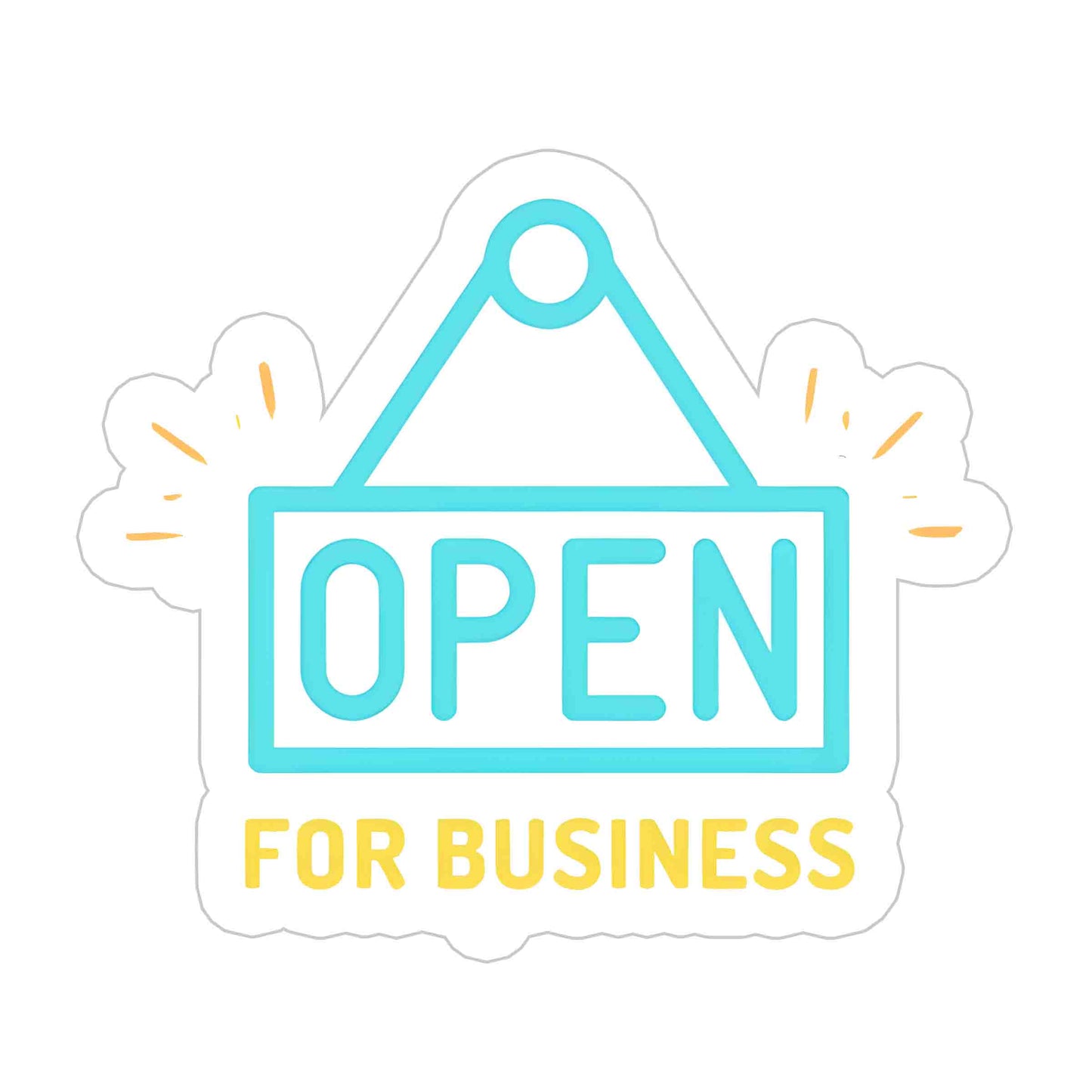 Open for business Sticker