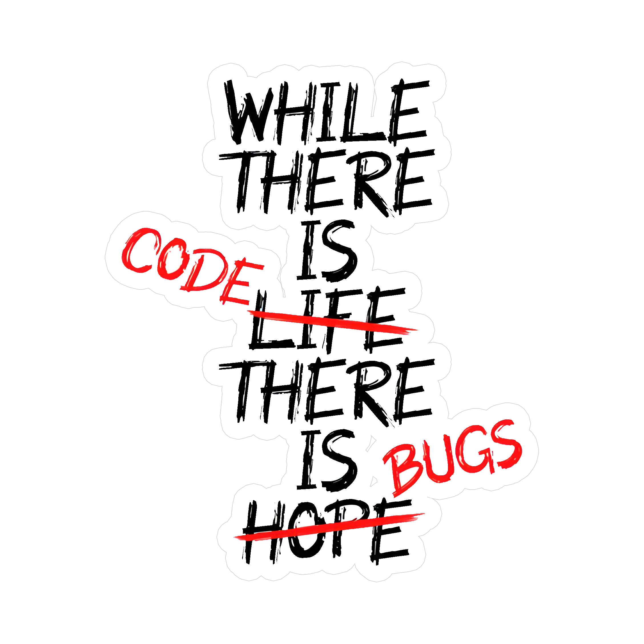Codes and bugs Sticker