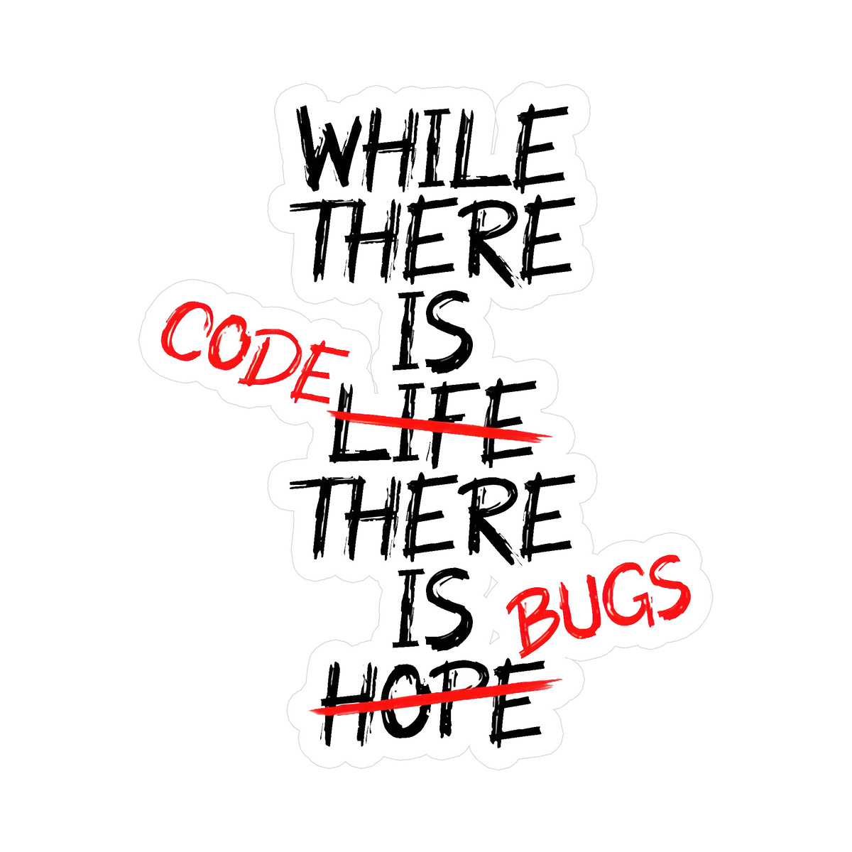 Codes and bugs Sticker