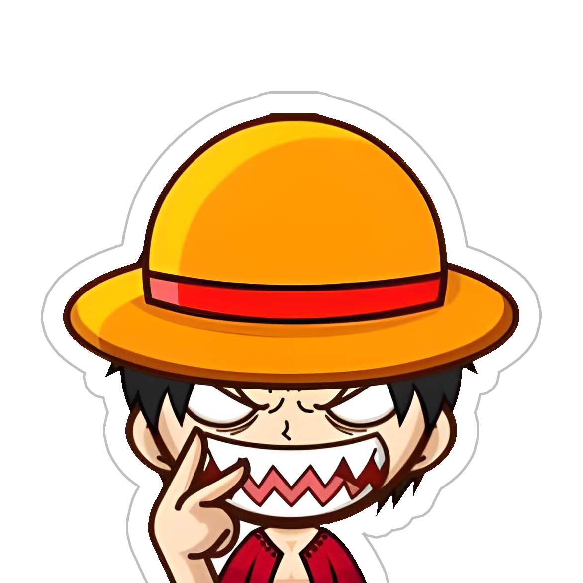 Angry Luffy Sticker