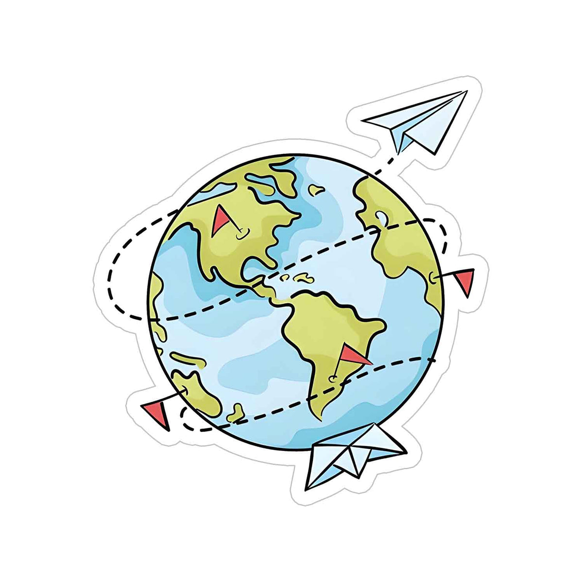 Around the world Sticker