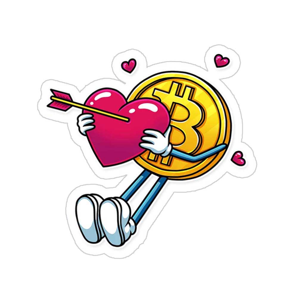 Bitcoin Love Sticker