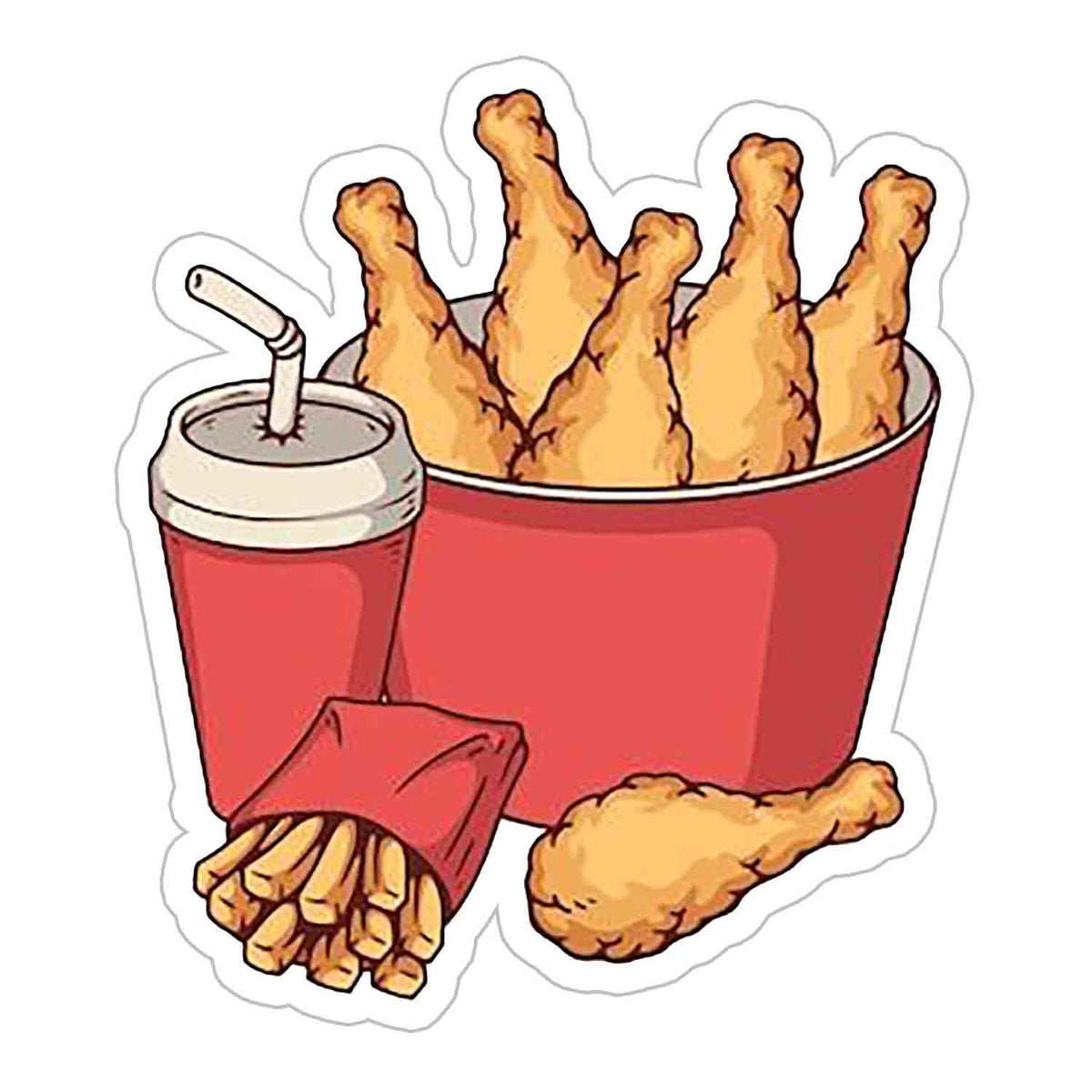 Chicken Bucket with Coke  Sticker