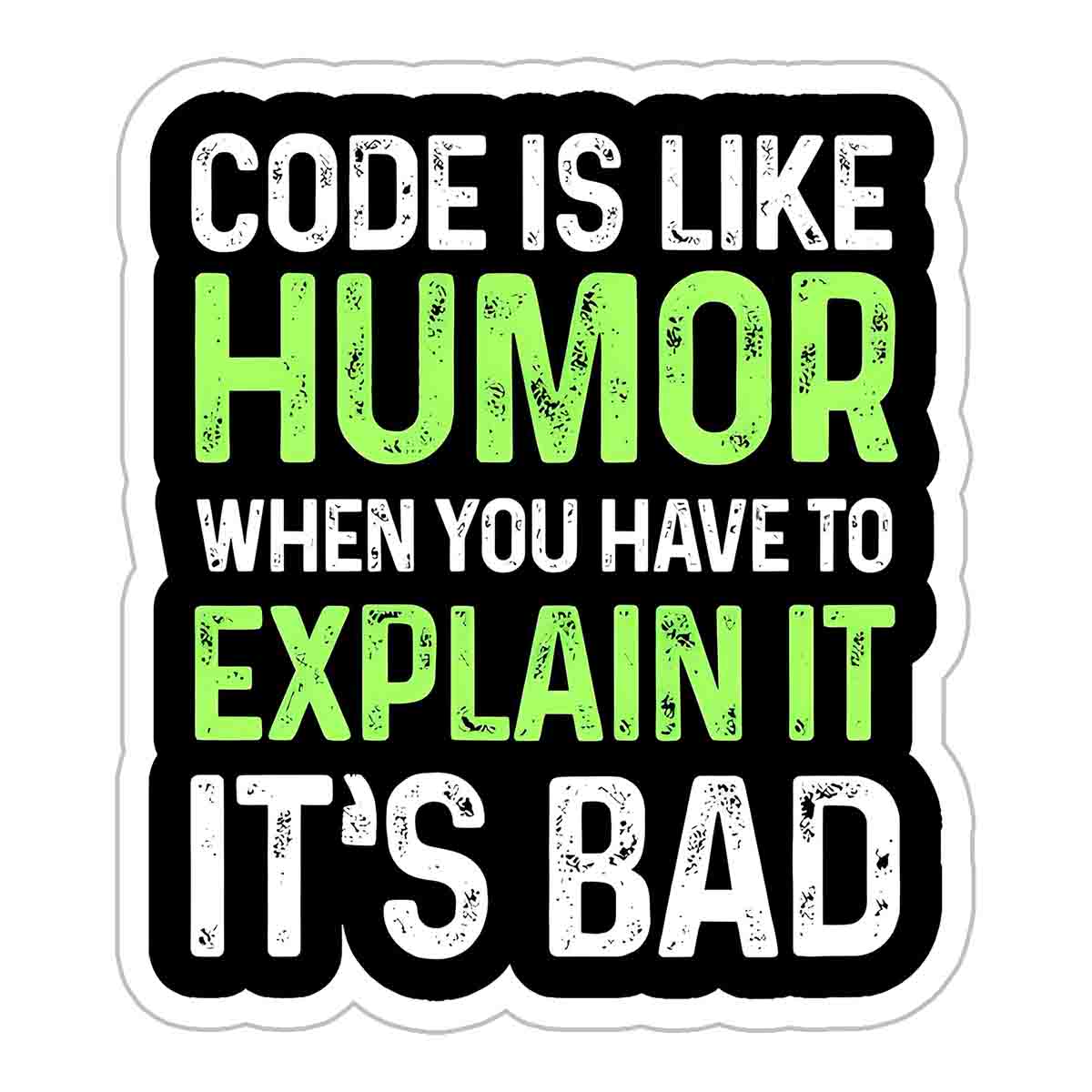 Code is Humour  Sticker