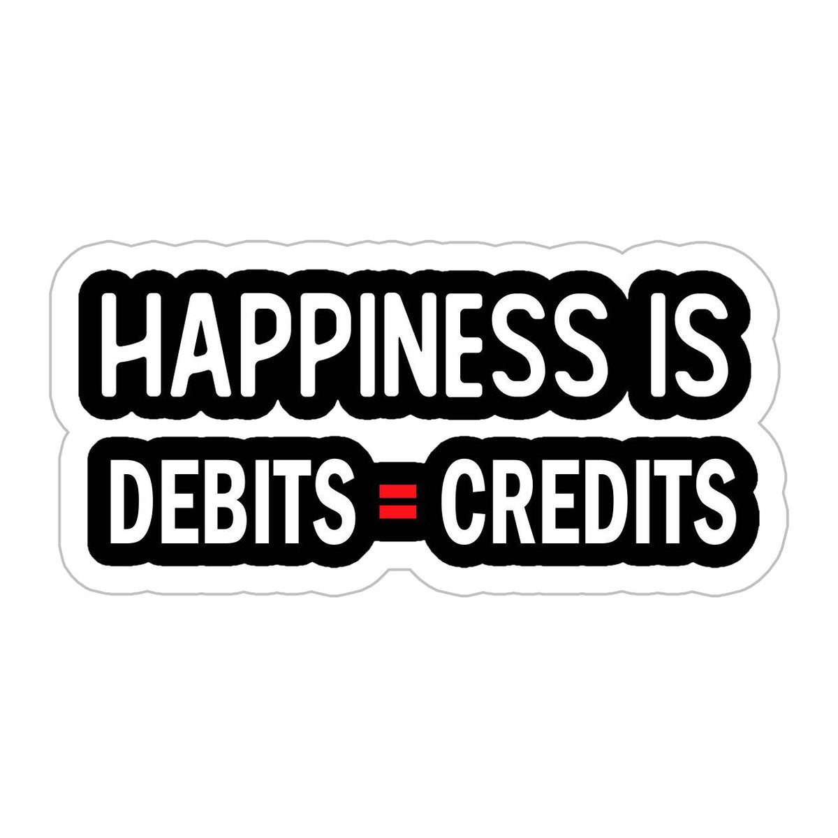 Debit=Credits Sticker
