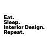 Eat Sleep Design Repeat Sticker