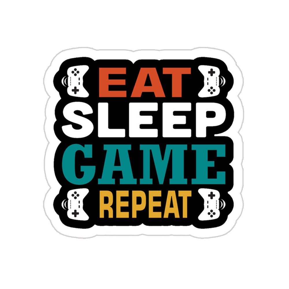 Eat Sleep Game Repeat Sticker