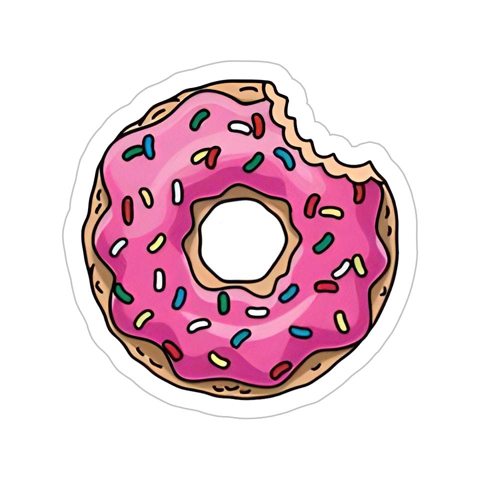 Eaten Donut Sticker