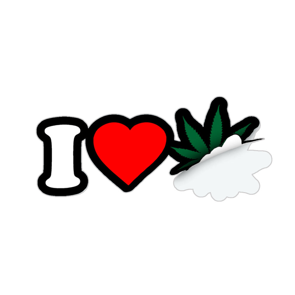 I Love Weed Sticker