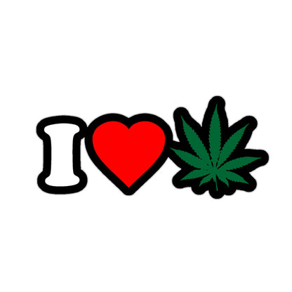 I Love Weed Sticker
