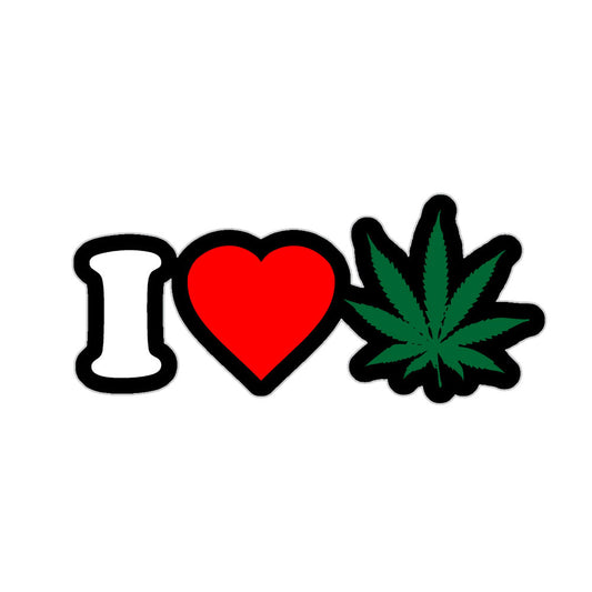 I Love Weed Sticker