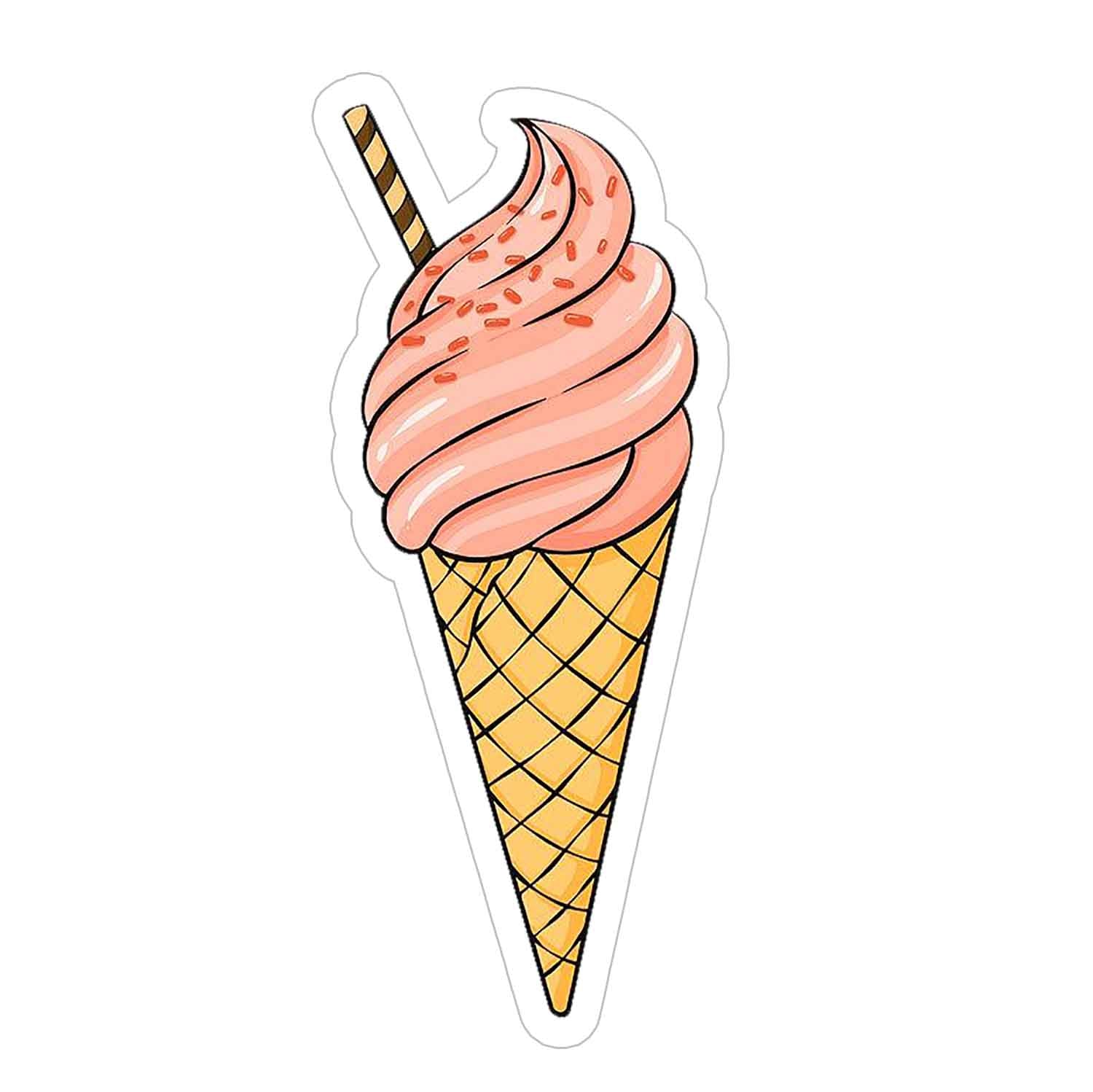 Ice cream straw candy Sticker