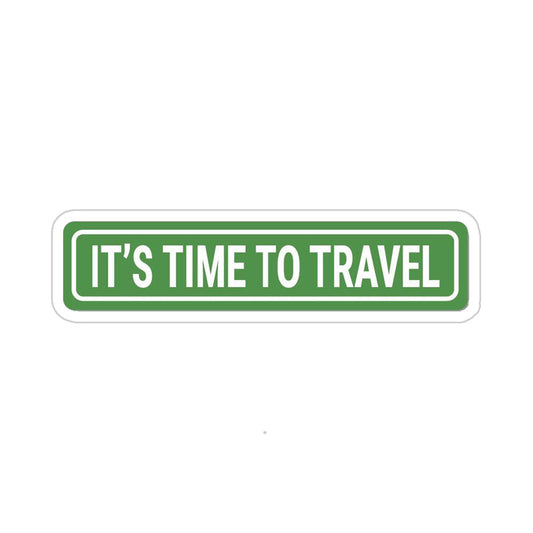 It's Time To Travel Text Sticker