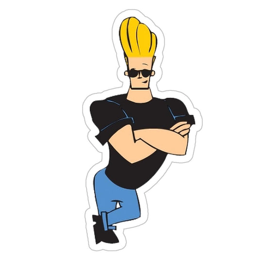 Johny Bravo Leaning Sticker