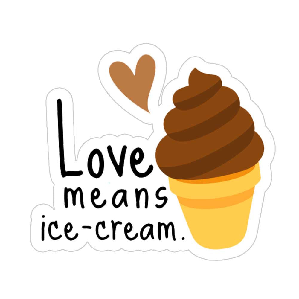 Love Means Ice Cream Sticker