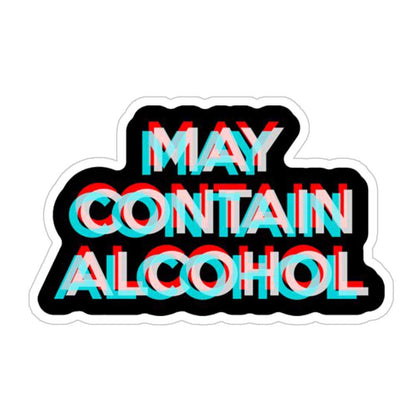 May Contain Alcohol Sticker