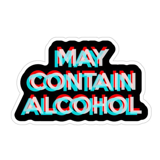 May Contain Alcohol Sticker
