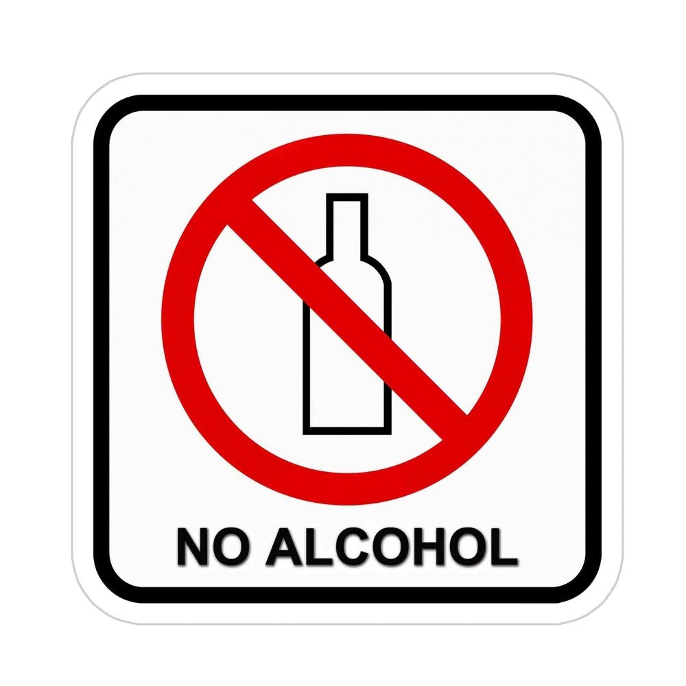 No to Alcohol Sticker