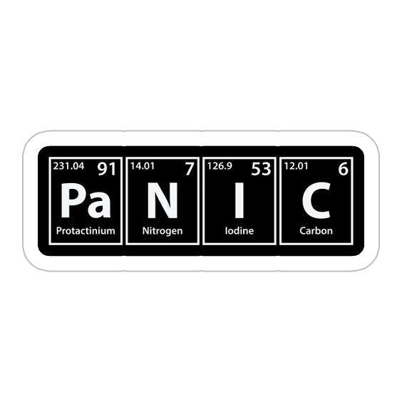 Periodic Table Panic Sticker