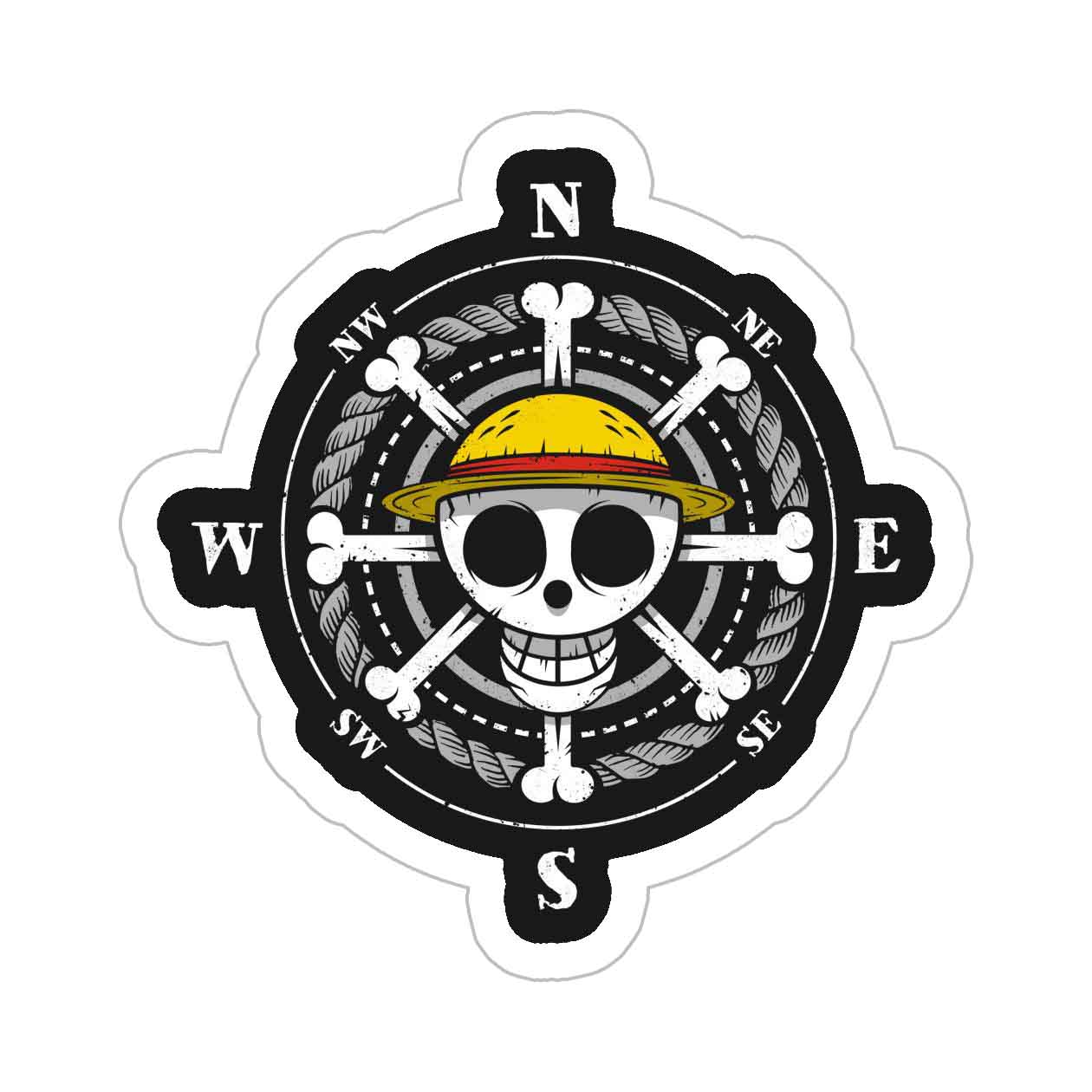 Pirate Compass Sticker