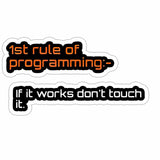 Rule Of Programming Sticker
