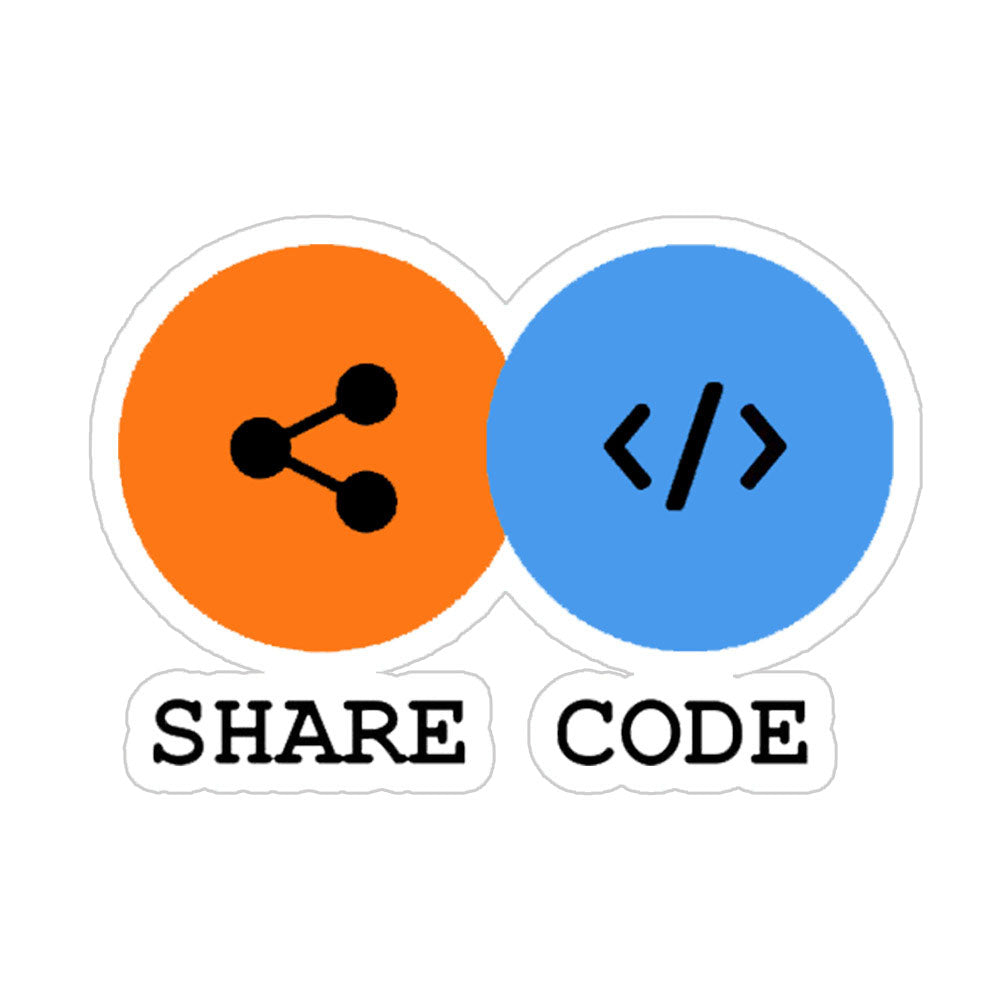 Paper Code Share. Short Tags Developers Stickers for Developer's Laptop and PC – Wrapupskin