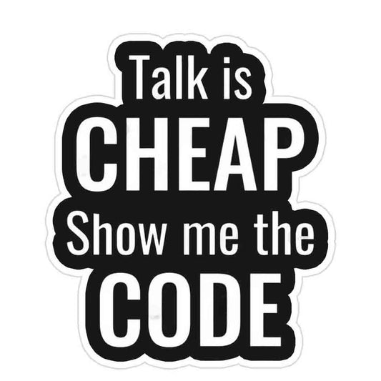 Show me the code Sticker