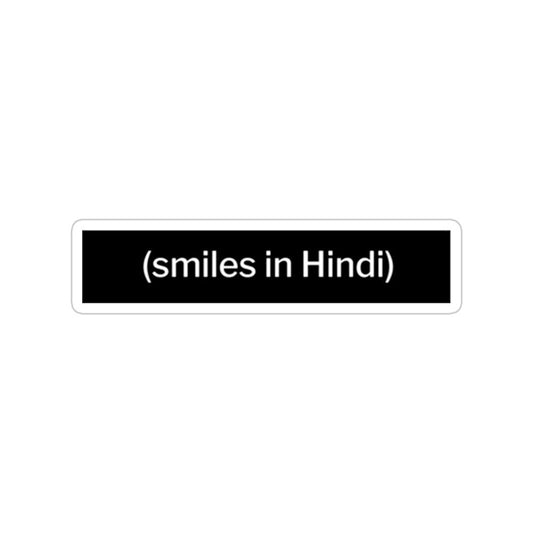 Smiles In Hindi Sticker