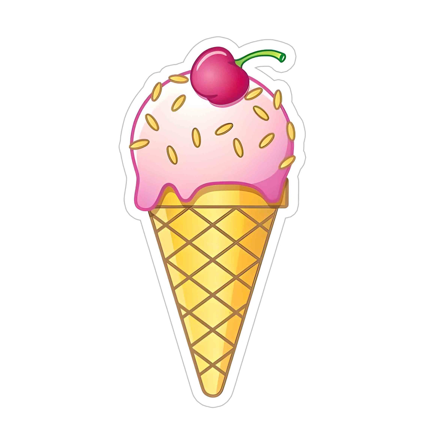 Strawberry Cherry Icecream Sticker