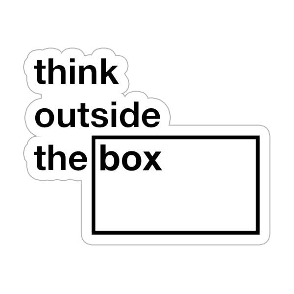 Think Outside the box Sticker
