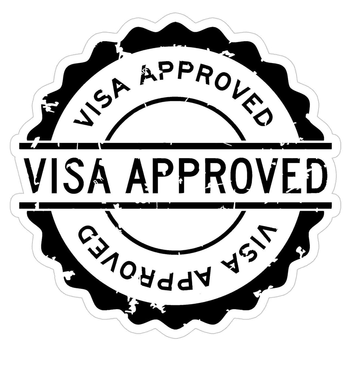Visa Approved Sticker