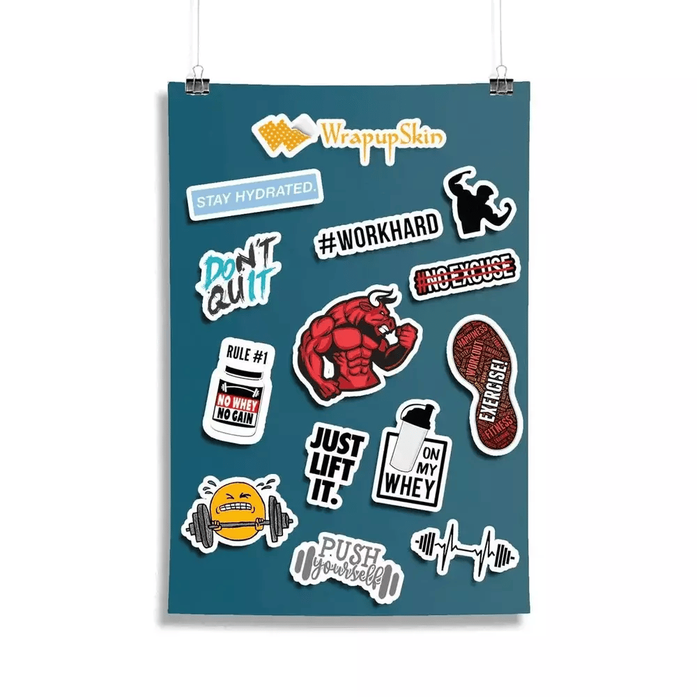 Gym Hand Sticker Gym Sticker Pack – Wrapupskin