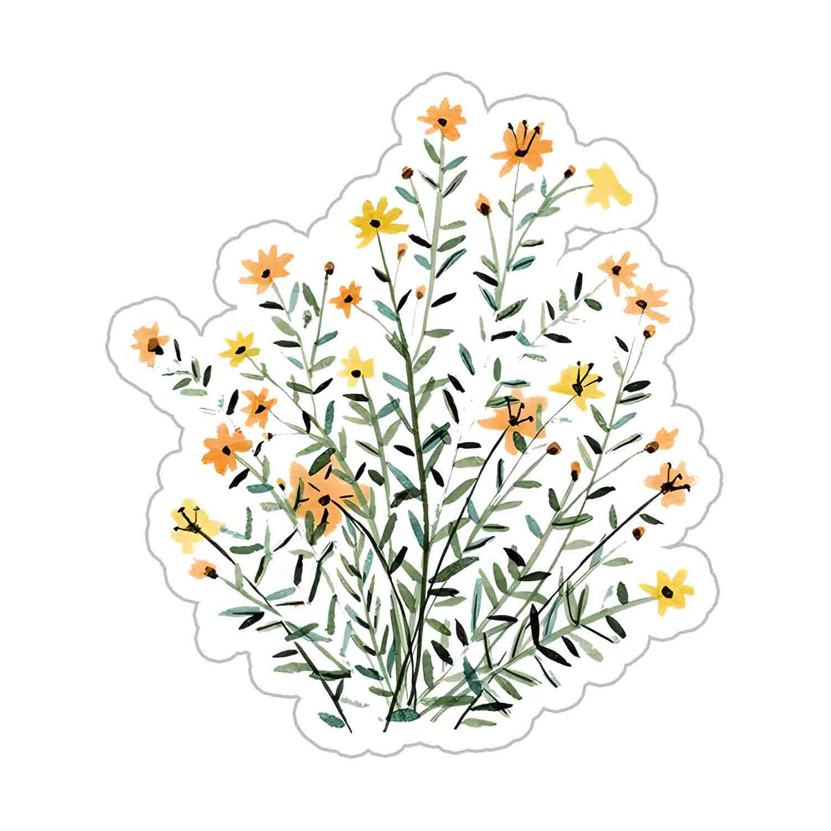 Floral Plant Sticker