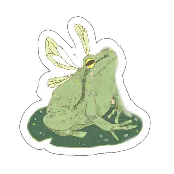 Flying Frog Sticker