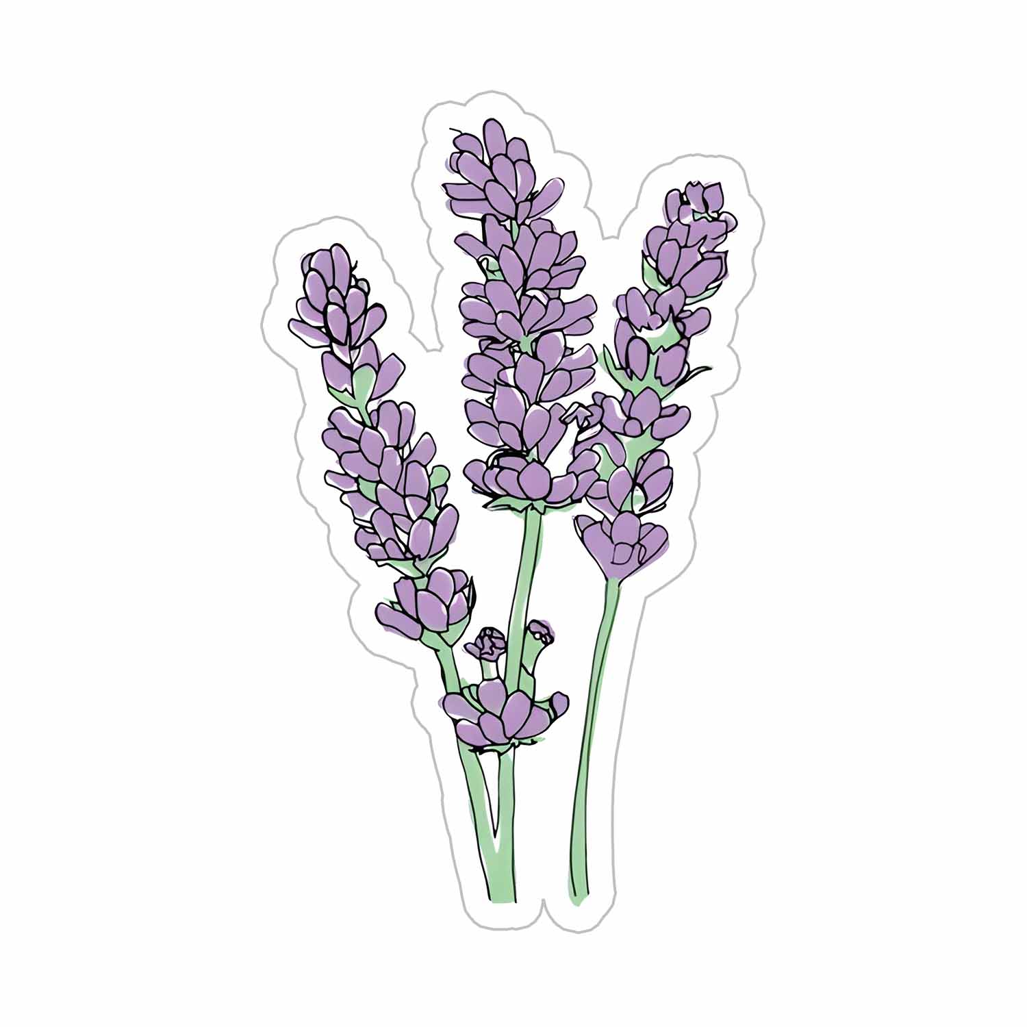 Lavender Art Sticker