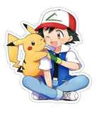 Ash and Pikachu Sticker