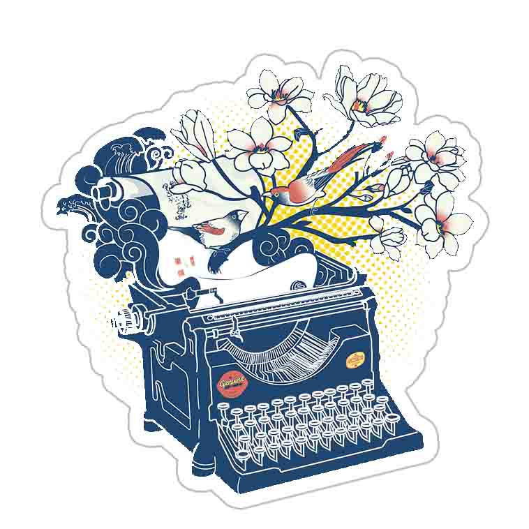 Typewriter Sticker